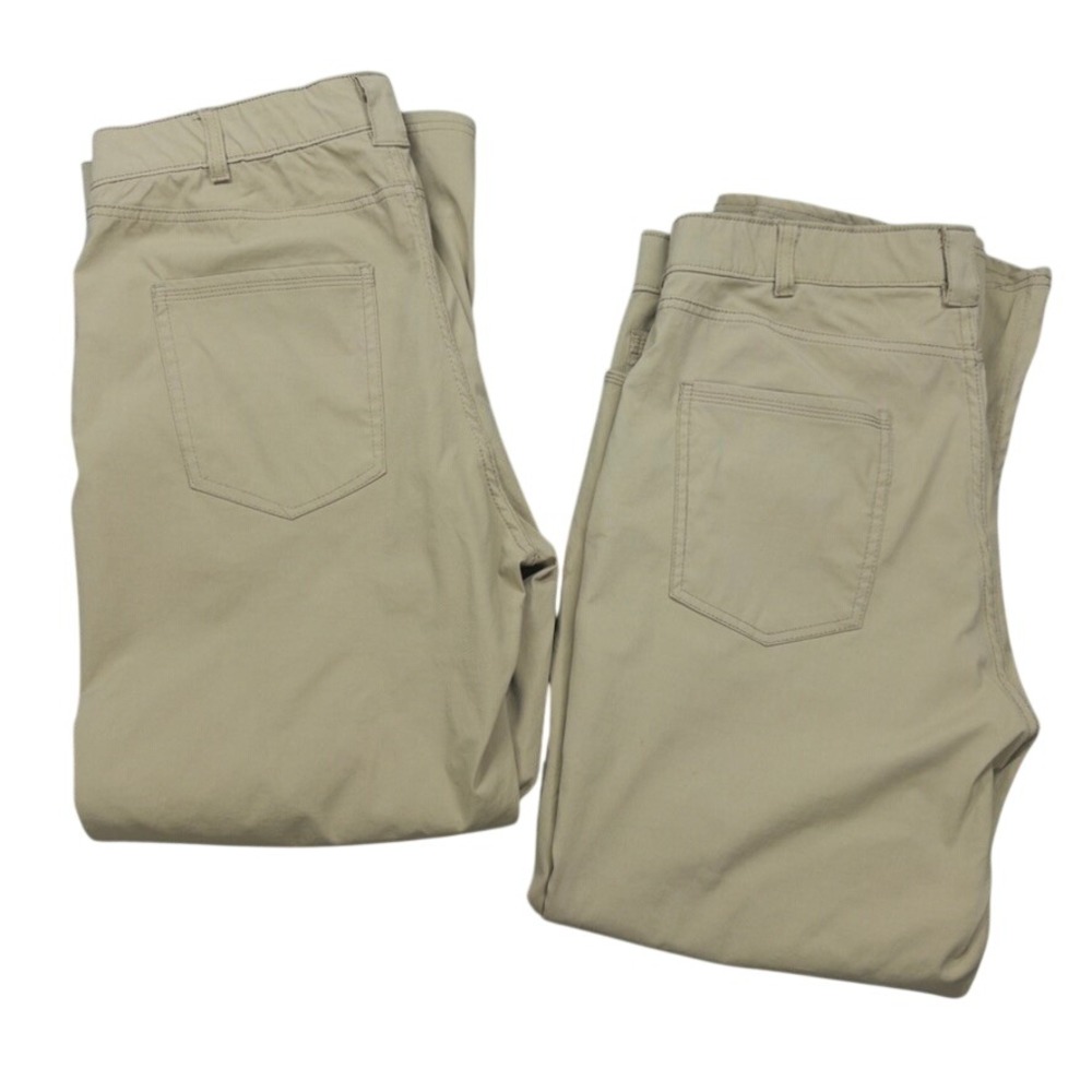 TWO Denali Performance Pants Mens 38x30 Boardwalk Tan Stretch Hiking Outdoor